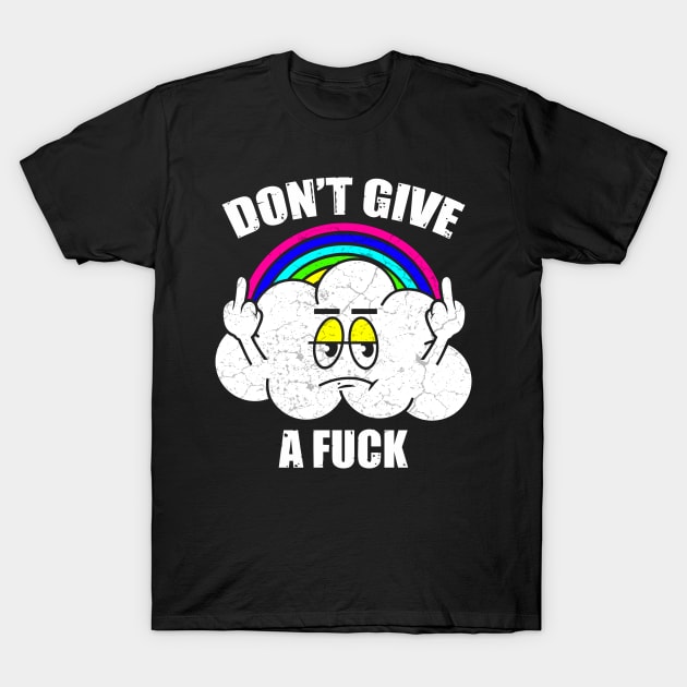 Funny Middle Finger Cloud Don't Give A Fuck T-Shirt by Mila46